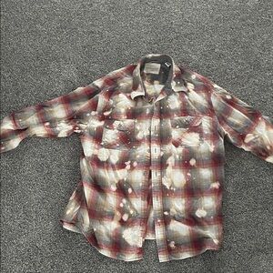 Weatherproof Men's Casual Plaid Shirt - Red and Gray